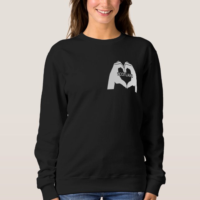 Kärlek to Scotland Heart Händer T Shirt (Framsida)