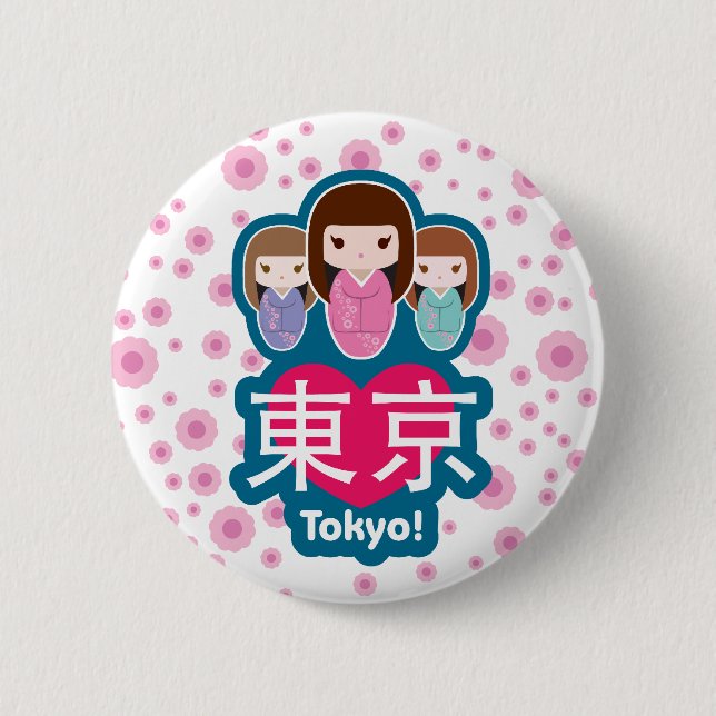 Kärlek Tokyo knäppas Knapp (Framsida)