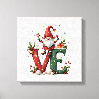 KÄRLEK Tomte jul Canvastryck