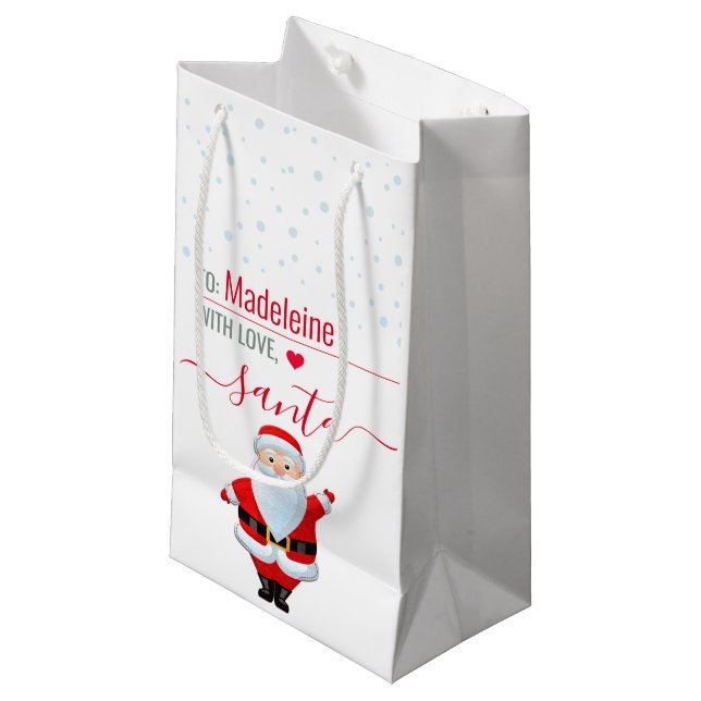 "Kärlek, Tomte" Söt Personlig Julpresent (Framsidan Vinklad)