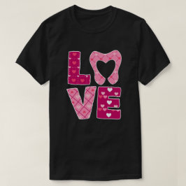 KÄRLEK Tooth Heart Tandvård Dentist Valentine's da T Shirt