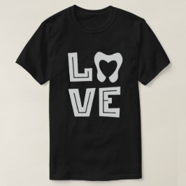 KÄRLEK Tooth Heart Tandvård Dentist Valentine's da T Shirt