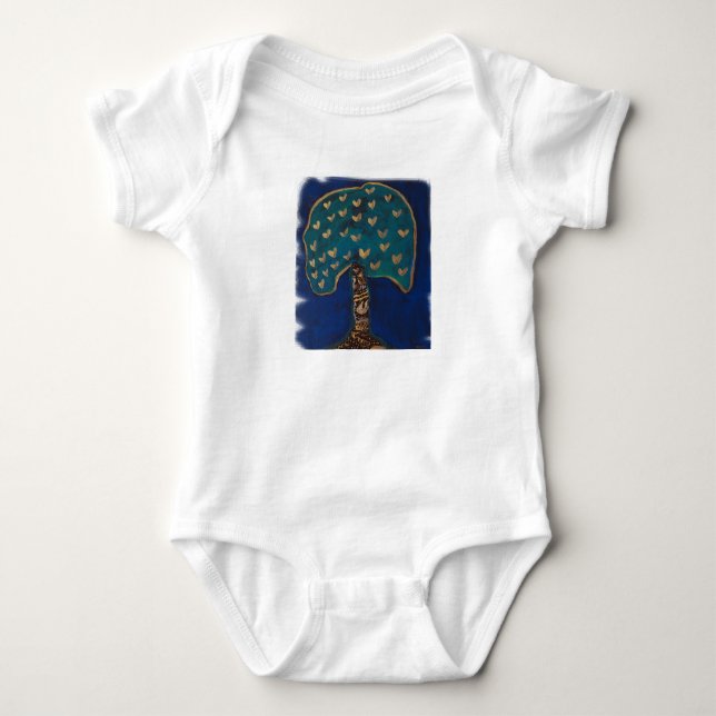 Kärlek Träd Baby Jersey Bodykostydräkt T-shirt (Framsida)