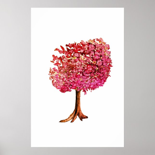 Kärlek Träd Cherry Blommar Poster (Framsidan)