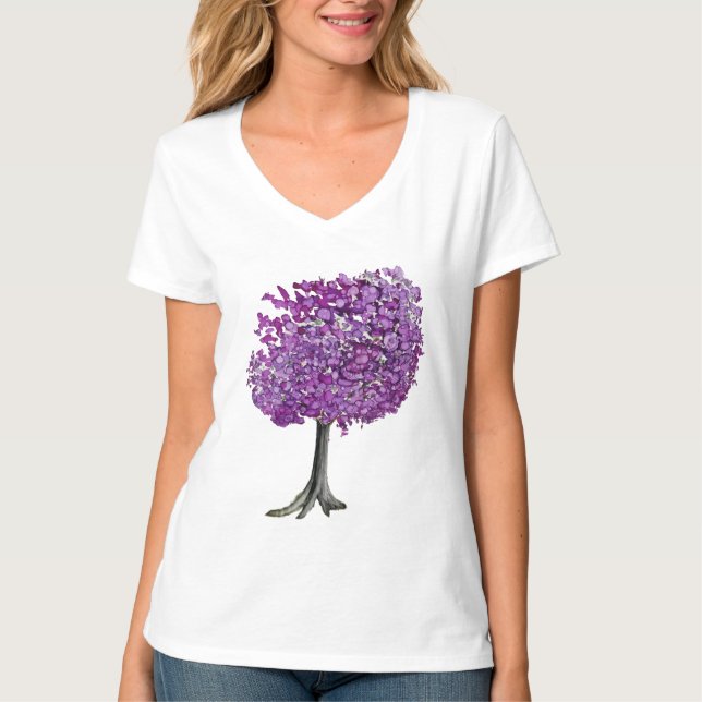 Kärlek Träd Cherry Blommar T Shirt (Framsida)