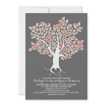 Kärlek träd elegant - moderna bröllopsinbjudningar