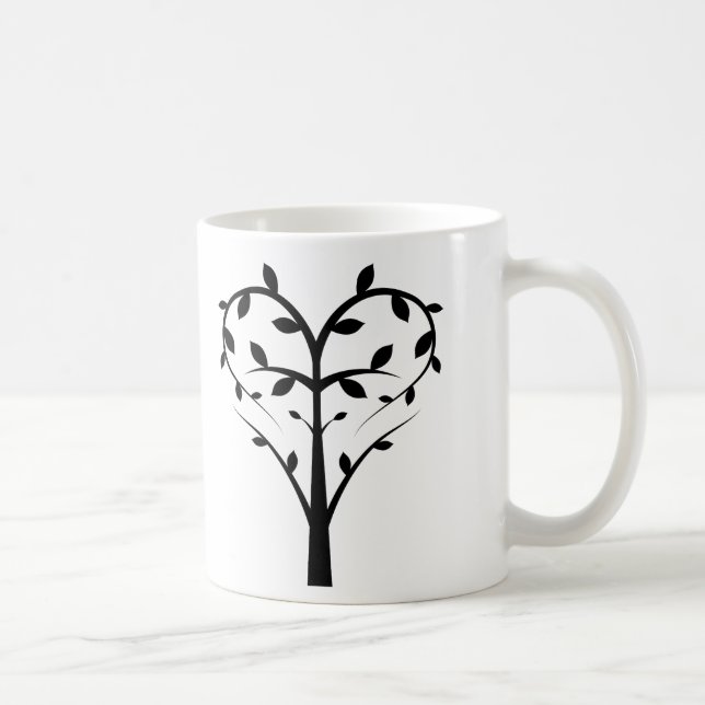 kärlek träd ornate kaffemugg (Höger)