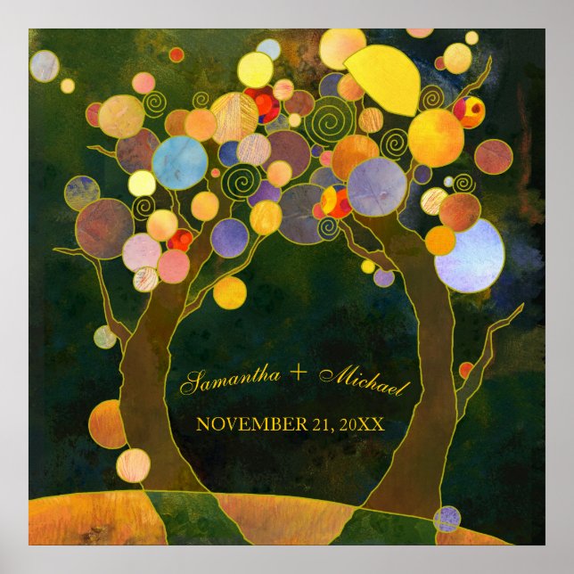 Kärlek Träd, symbol för Kärlek Bröllop Ceremony Poster (Framsidan)