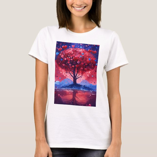 Kärlek Träd T Shirt (Framsida)