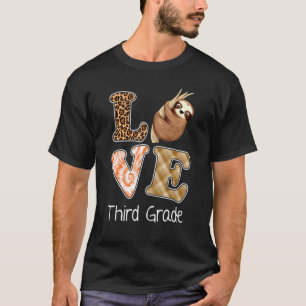 Kärlek Tredje Klass Sjunde Klass-läraren tillbaka T Shirt