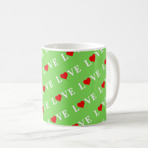 KÄRLEK Trending Lime Green Modern Elegant Kaffemugg