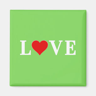 KÄRLEK Trending Lime Green Modern Elegant Magnet