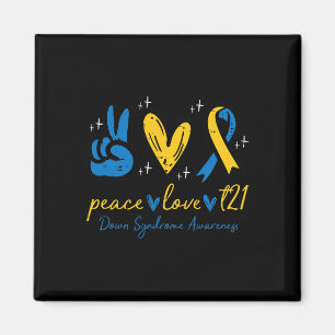Kärlek Trisomy 21 Down Syndrome Awareness Women Ma Magnet
