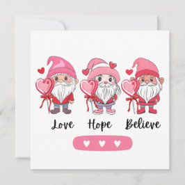 Kärlek, tro det söta, platta Valentines day-kortet