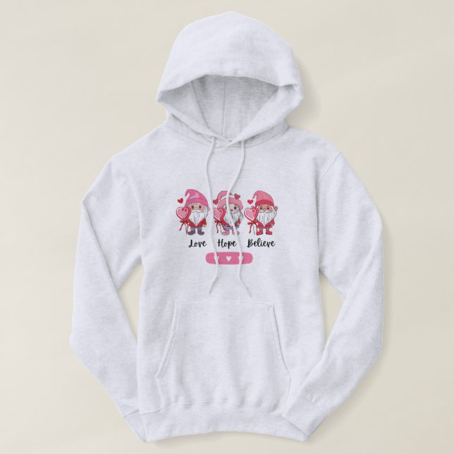 Kärlek, tro på Valentines day Hoodie (Design framsida)