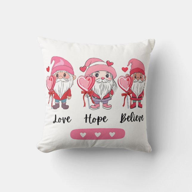 Kärlek, tro på Valentines day Kudde (Framsida)