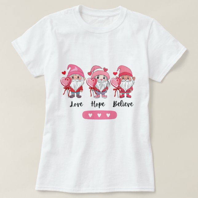 Kärlek, tro på Valentines day T Shirt (Design framsida)