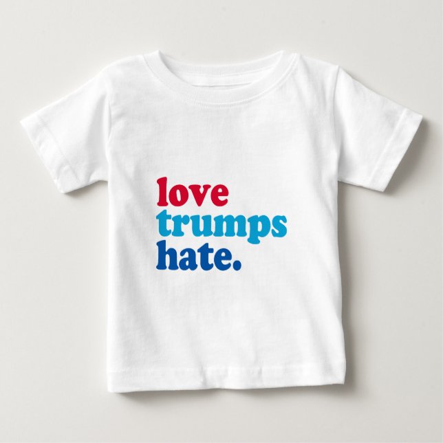 kärlek trumfhat t-shirt (Framsida)