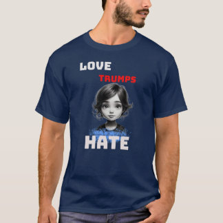 KÄRLEK TRUMPS HATE - anti Donald T Shirt