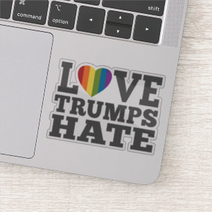 Kärlek Trumps Hate - Anti Donald Trump Klistermärken