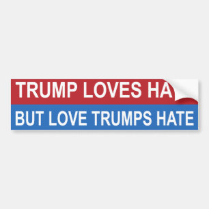 Kärlek Trumps Hate Bildekal