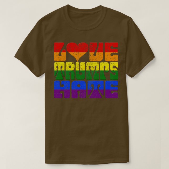 KÄRLEK TRUMPS HATE GAY PRIDE DIVERSITY ANTIIMPEACH T SHIRT (Design framsida)