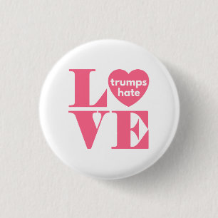 Kärlek Trumps Hate Knapp