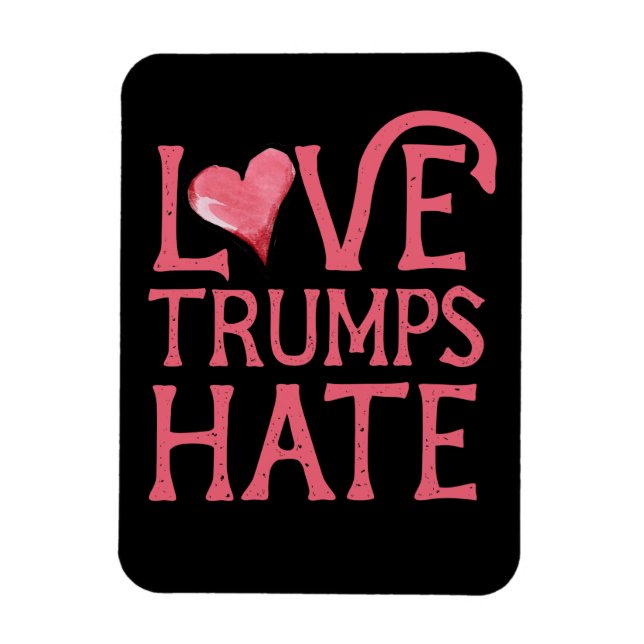Kärlek Trumps Hate Magnet (Vertikal)