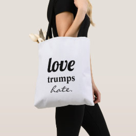 Kärlek trumps - Hate Tote Bag Tygkasse