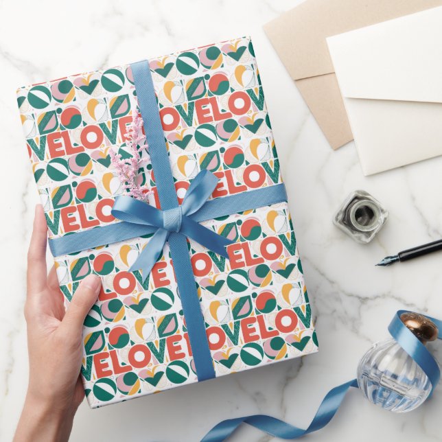 KÄRLEK tryck Alla hjärtans dag Kärlek Inpackningsp Presentpapper (Gifting)