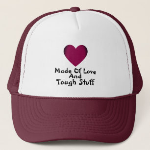 Kärlek Tuff Saker, citat Röd Kärlek Heart Maroon Keps