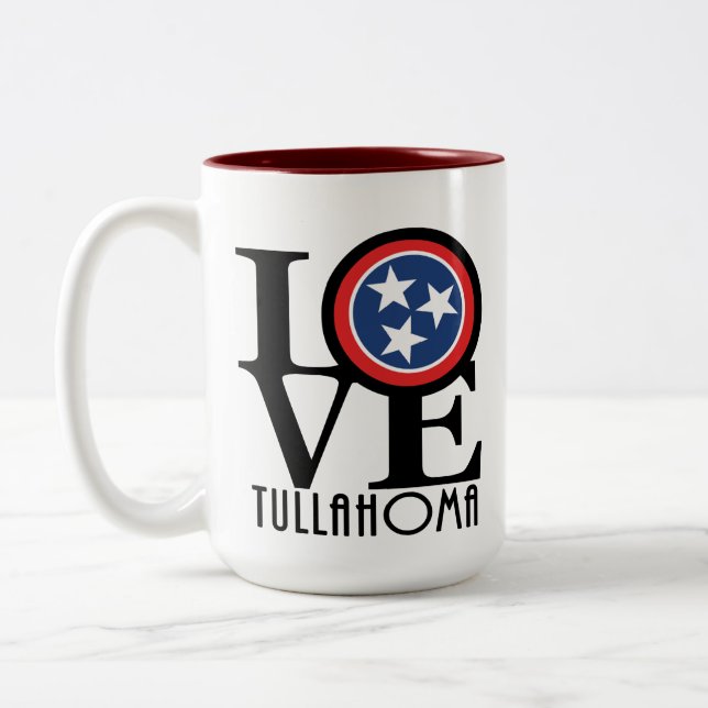 KÄRLEK Tullahoma Tennessee 15oz Två-Tonad Mugg (Vänster)