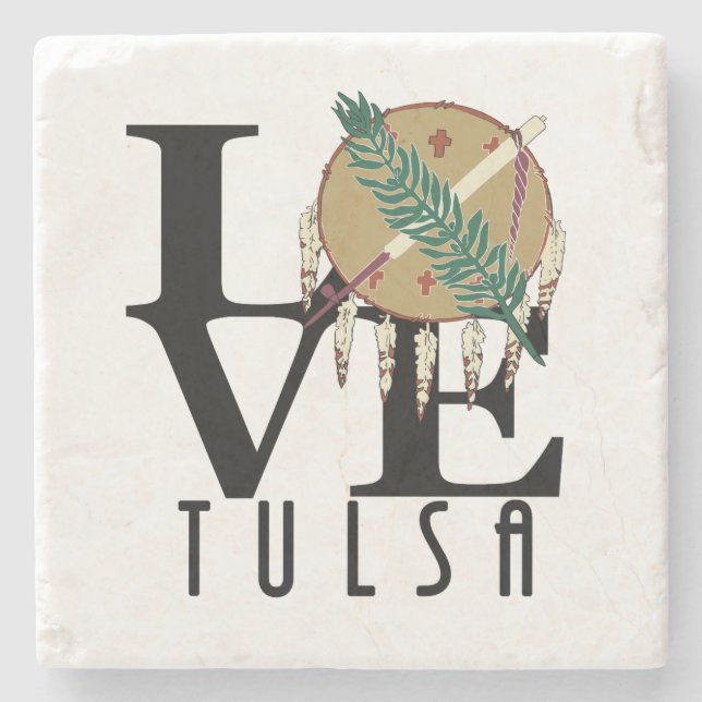 KÄRLEK Tulsa Oklahoma Stenunderlägg (Framsidan)