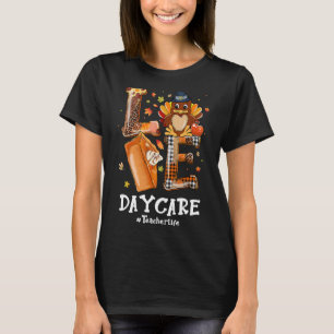 KÄRLEK Turkey Pilgrim Daycare Teacher Life Thanksg T Shirt