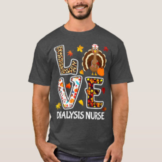 Kärlek Turkiet Dialys Nurse Thanksgiving Leopard T Shirt