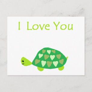 Kärlek Turtle Vykort