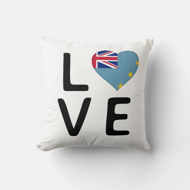 Kärlek - Tuvalu Flagga Kudde (Framsida)