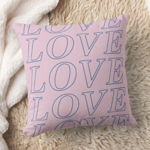Kärlek Typografi Alla hjärtans dag Pillow - Lavend Kudde