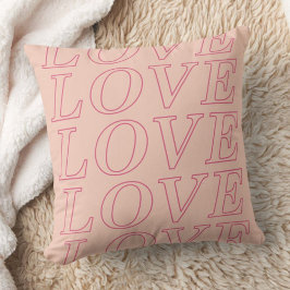 Kärlek Typografi Alla hjärtans dag Pillow - Peach Kudde