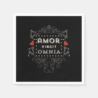 Kärlek - Typografi för latinska Vintagar Pappersservett