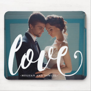 Kärlek Typografi och Namn Photo Mousepad Musmatta