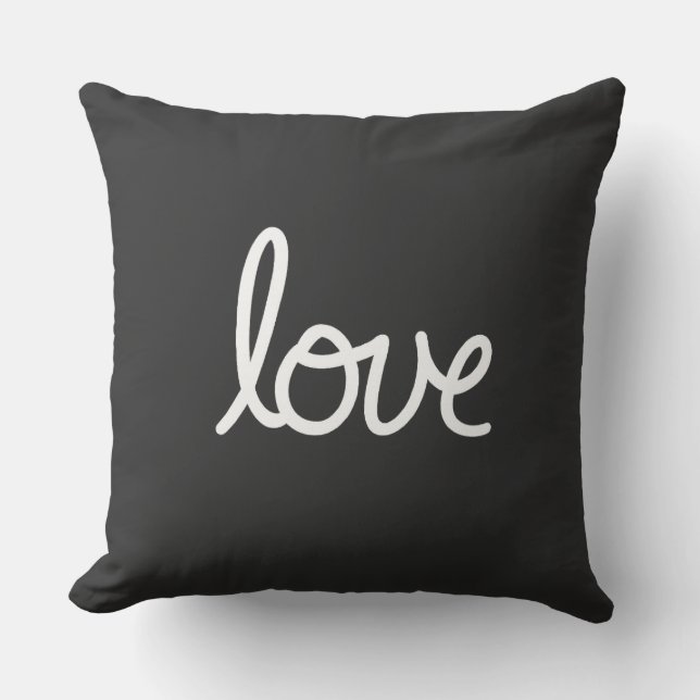 Kärlek Typografi Pillow Kudde (Framsida)