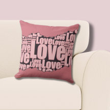 Kärlek Typografi Rosa Tones Mönster
