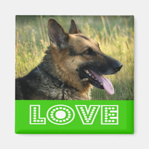 Kärlek tysk schepherd Puppy Hund Fridge Magnet