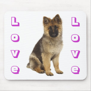 Kärlek tysk schepherpuppy Hund Computer Mousepad Musmatta