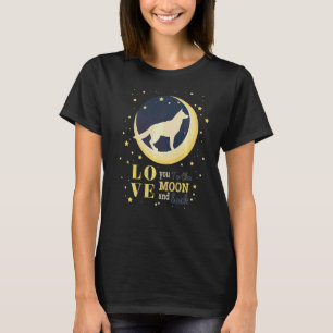 Kärlek-tyska shepherd Hund GSD till Måne T Shirt