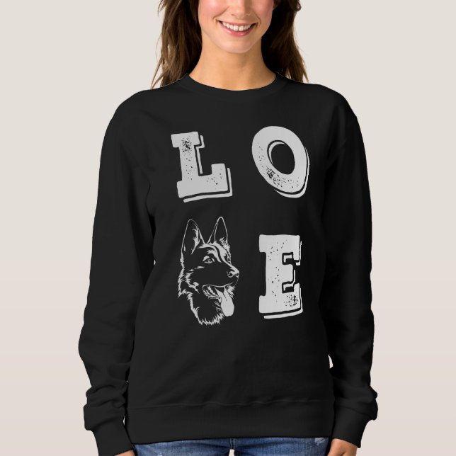 Kärlek tyska Shepherd Kärlek Hundar Hund T Shirt (Framsida)