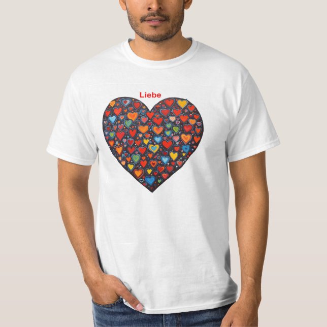 Kärlek - tyska t shirt (Framsida)