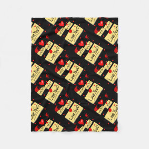 kärlek u black zazzle new fleecefilt