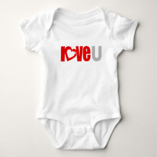 kärlek U gnistra grått baby växer Tröja